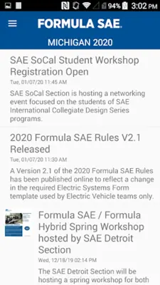 Formula SAE android App screenshot 1